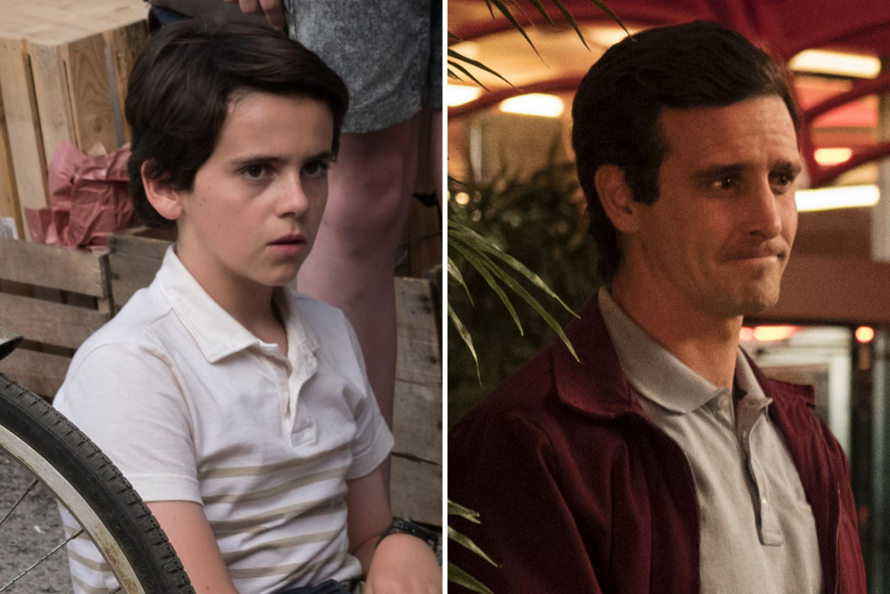 Jack Dylan Grazer as kid Eddie (left) and Jack Ransone as adult Eddie (right). – Image courtesy of Netflix