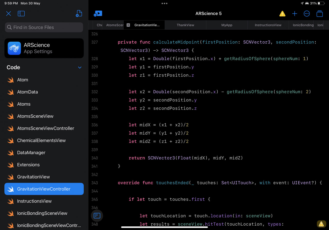 ARScience, being an app developed for Apple devices, is made using Swift Playgrounds, a programme available on the App Store. Of course, aspiring programmers still need to apply themselves in this trial and error heavy craft. – Pic courtesy of Bernard Lim