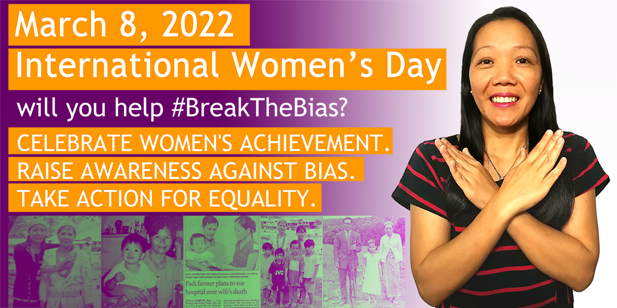Agnes Padan poses in the universal International Women's Day 22 gesture which bears the theme 'Break Bias'. – File pic