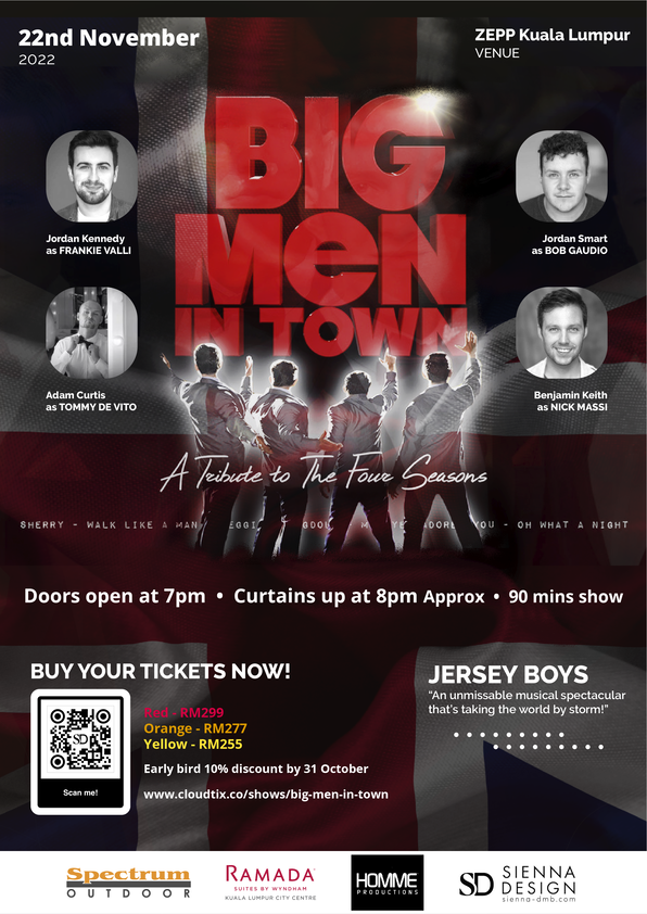 Big Men in Town is a musical tribute to Frankie Vallie and The Four Seasons. – Courtesy Homme Productions