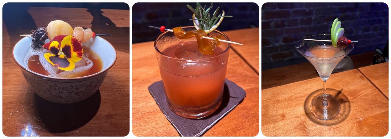 (L-R) Air Mata Kucing highball, Red Light District sour, and the Kapitantini, are all perfectly balanced drinks that pack a punch behind their deceptively sweet taste. The former is a highlight. – The Vibes/Haikal Fernandez pic