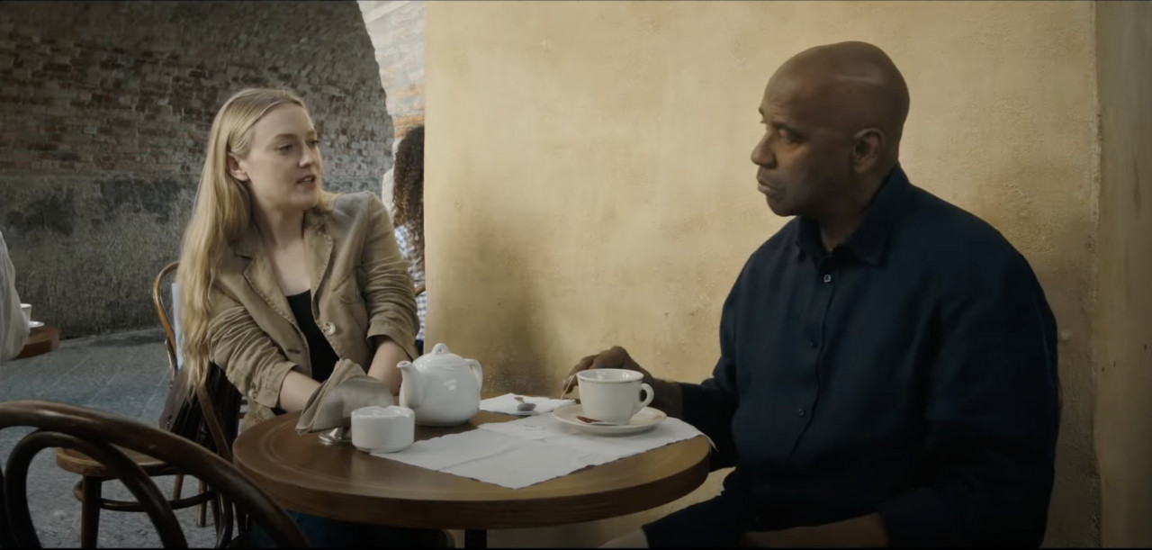 Fanning and Denzel reunite on the big screen. – Trailer screengrab