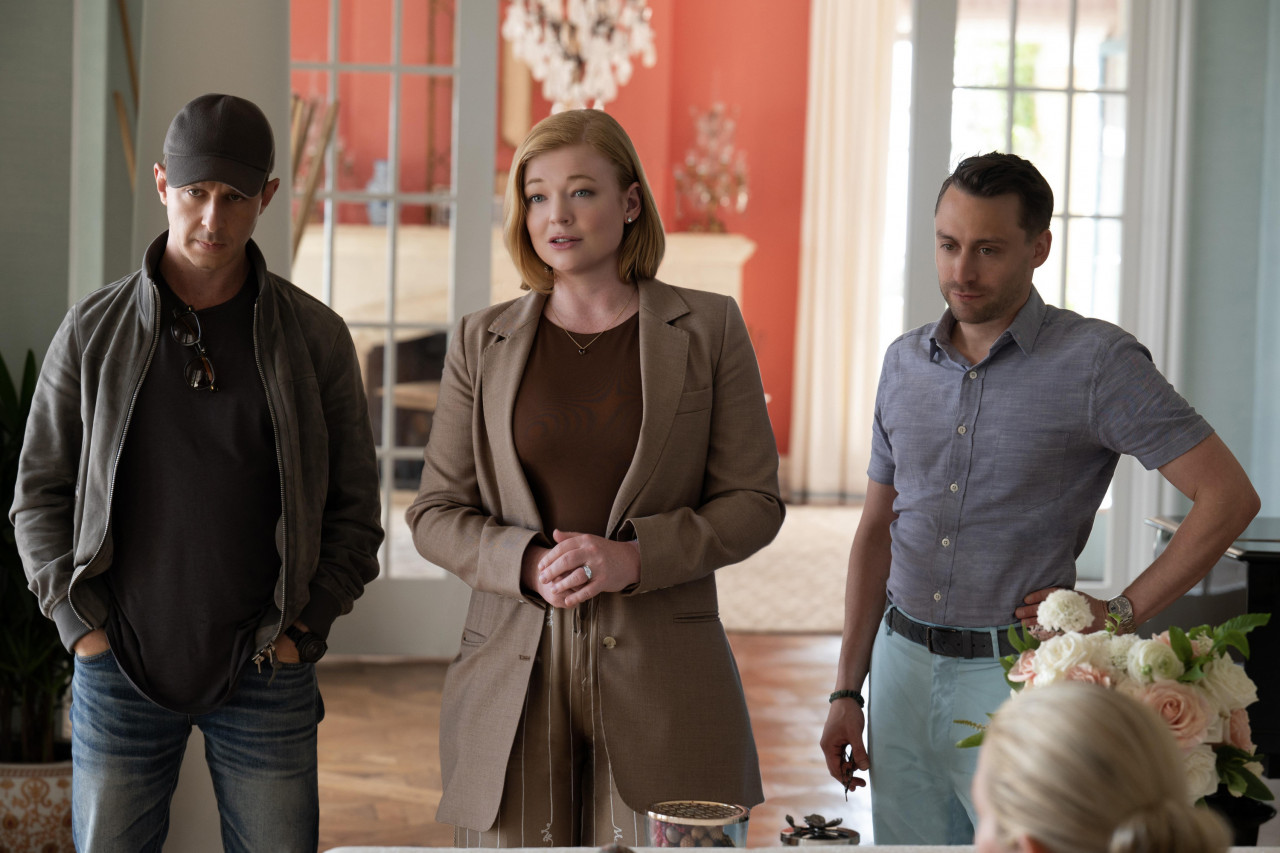 In contrast to previous seasons, Ken (Jeremy Strong), Shiv (Sarah Snook), and Roman (Kieran Culkin) are working together this time, but will this alliance be a lasting one? – Pic courtesy of HBO Go