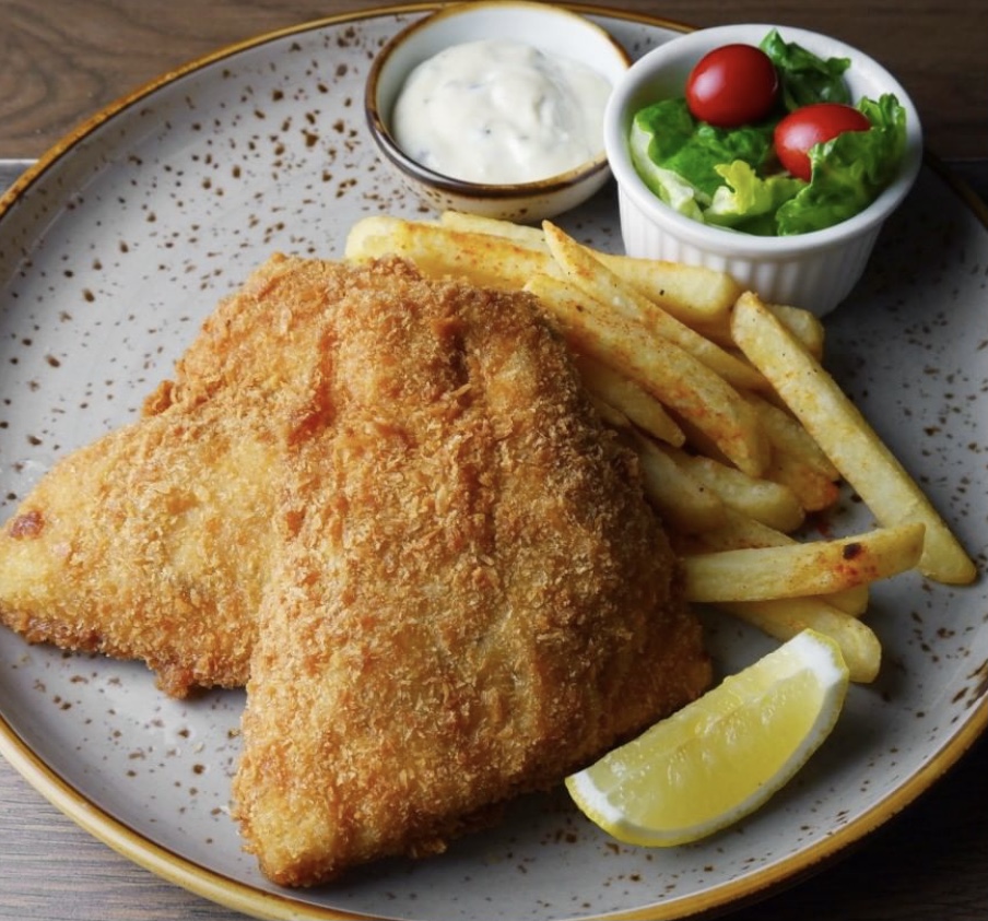 Meat Point’s Fish and Chips, accompanied with a generous serving of thick fries, served with tartar sauce and a portion of salad. – Pic courtesy of Meat Point