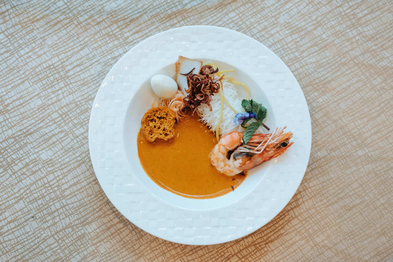 Chef Wan’s special Nyonya Curry Laksa inspired by an age-old family recipe. – Pic courtesy of Qatar Airways