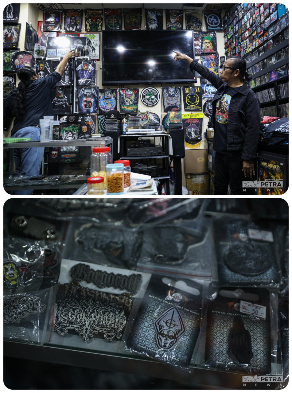 Mamat Records was opened 4 years ago, an extension of Jaei’s old store, in which he now has a community of partners to operate the business selling metal music goods and merchandises. — The Vibes/Syeda Imran pic