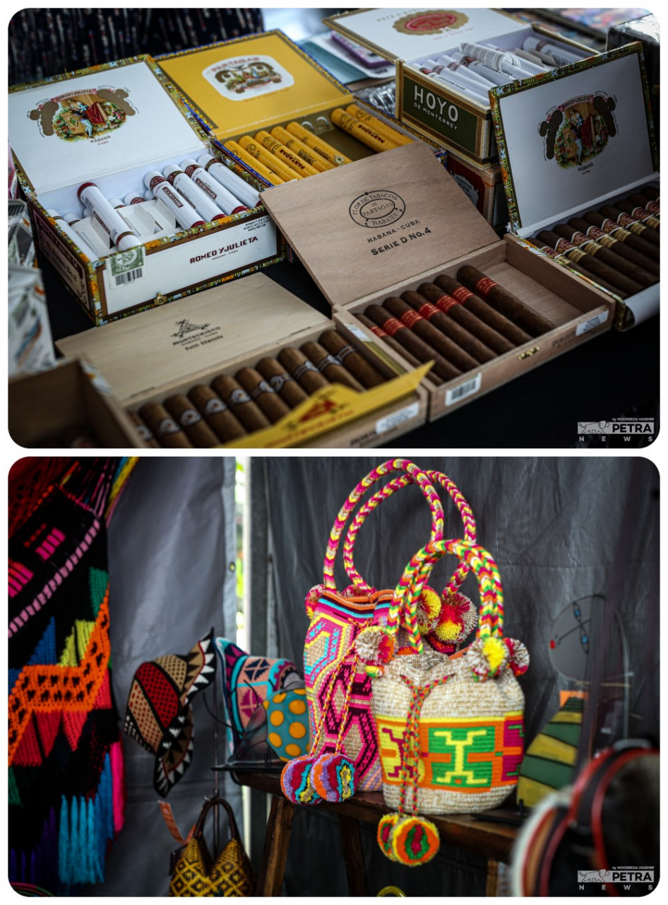 From cigars to handicrafts, these are just some of the goods and merchandise sold at the festival. – The Vibes pic/Nooreeza Hashim