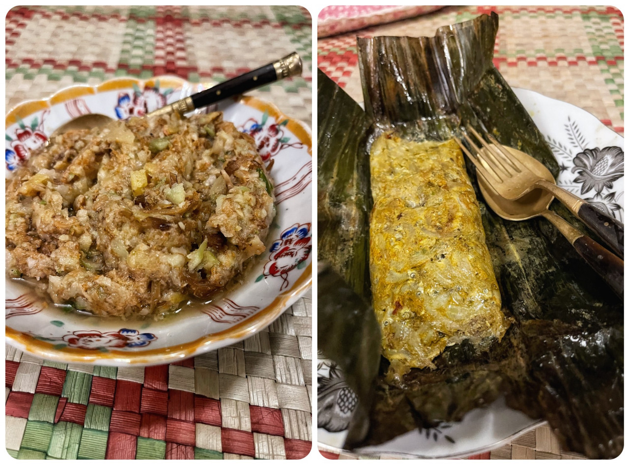 Kebebe, a centuries old salad recipe, and ikan pais, fresh water anchovies wrapped in banana leaves. – Pics by Shireen Zainudin