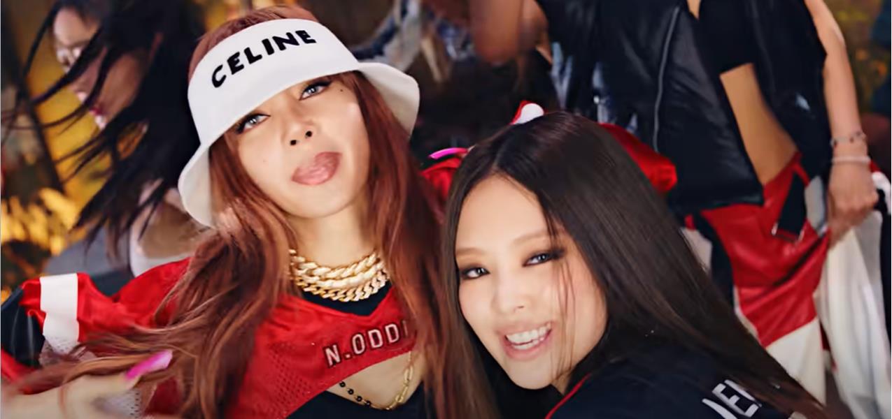 Lisa x Jennie in their music video Pink Venom. – YouTube screengrab