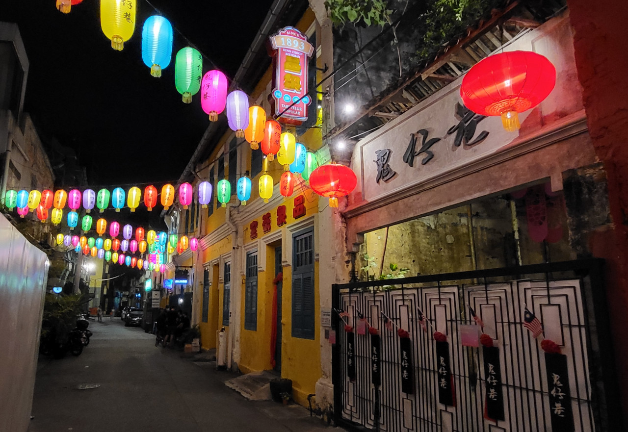 Colourful lanterns along Lorong Panggung. – Pic courtesy of Kwai Chai Hong