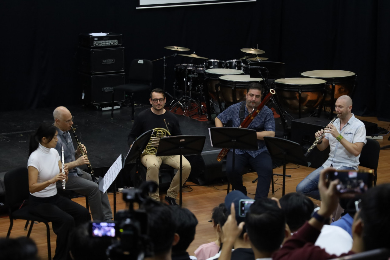 MPO musicians in a workshop with university students as part outreach educational programs to uplift the local talent. - Pic courtesy MPO