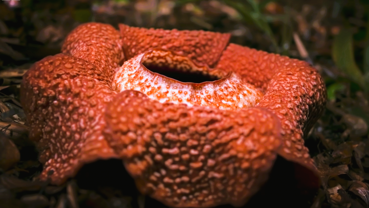 The Rafflesia, the world's largest flower and endemic to Borneo gets a serendipitous slot in The Green Planet. They placed seven time-lapse cameras and caught the hard-to-get tropical phenomenon in celluloid. – Screengrab