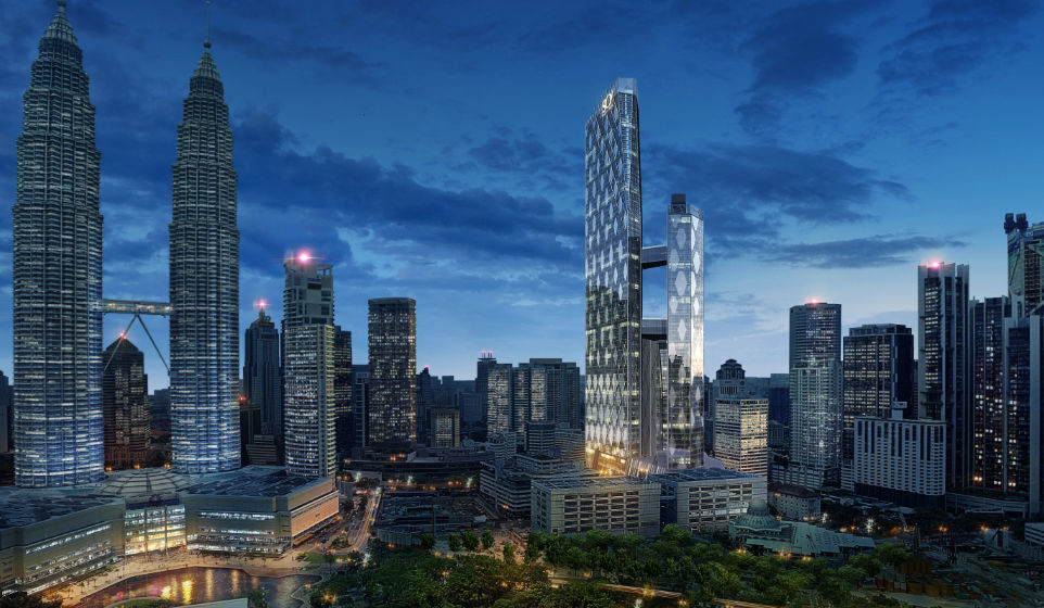 The Oxley Towers seek to connect pedestrians from Jalan Ampang to the KLCC Park and mosque. – Pic courtesy of Veritas Design Group