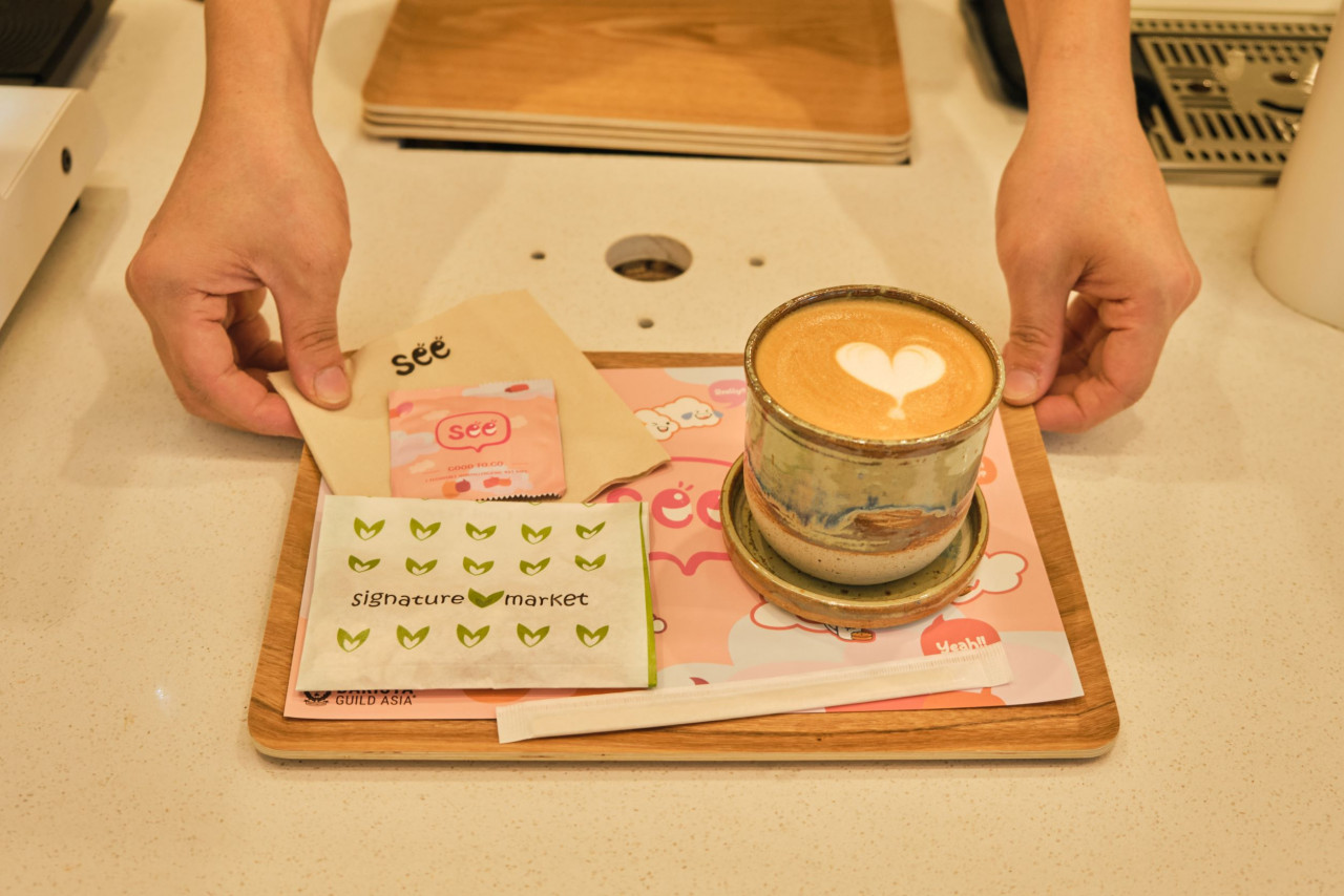 Apart from the mocktails, SEE Cafe also has specialty coffees designed by Barista Guild Asia. – Pic courtesy of SEE Cafe by Signature Market