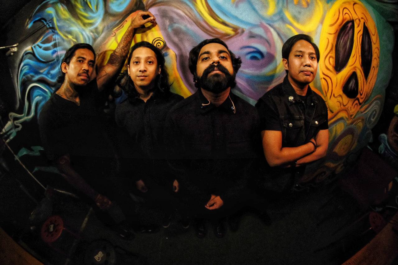 Trophy Knives consists of frontman Vinesh Muniandy, guitarist Sani Khalid, drummer Syamir Ali, and drummer Ryan Lee Bhaskaran (dram). – Pic courtesy of Trophy Knives
