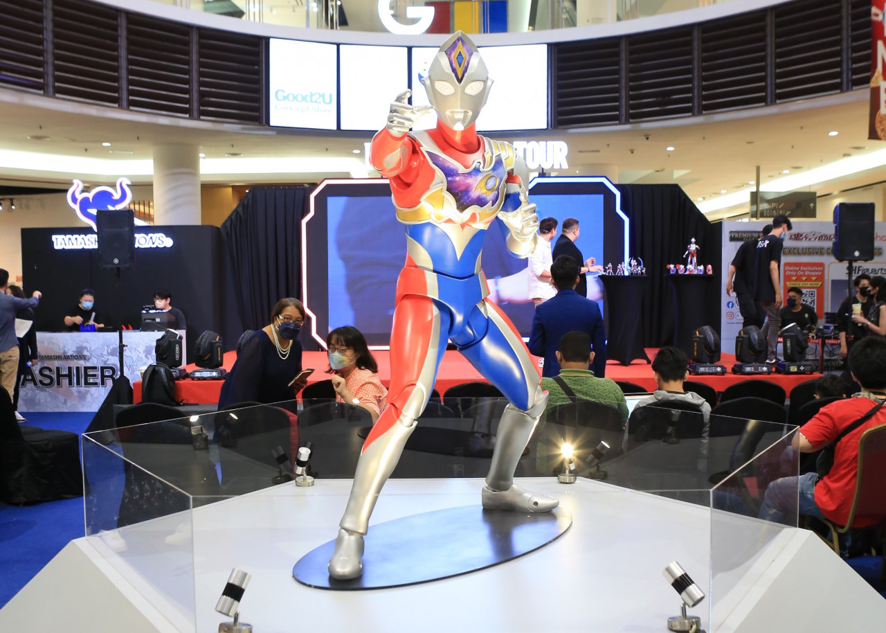 The exhibit features a 2m tall Ultraman statue. – Pic courtesy of Tamashii Nations