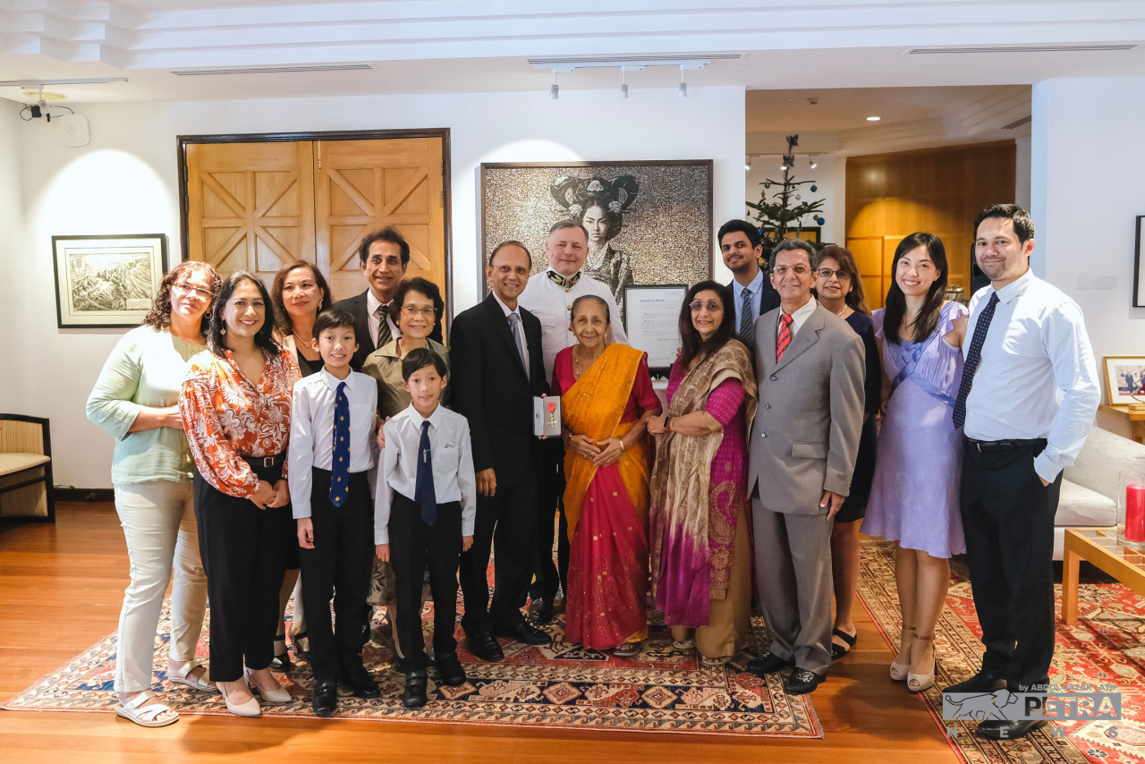The investiture ceremony was a small and intimate event among close family that took place at the British High Commisioner's official residence. – The Vibes pic/Abdul Razak Latif