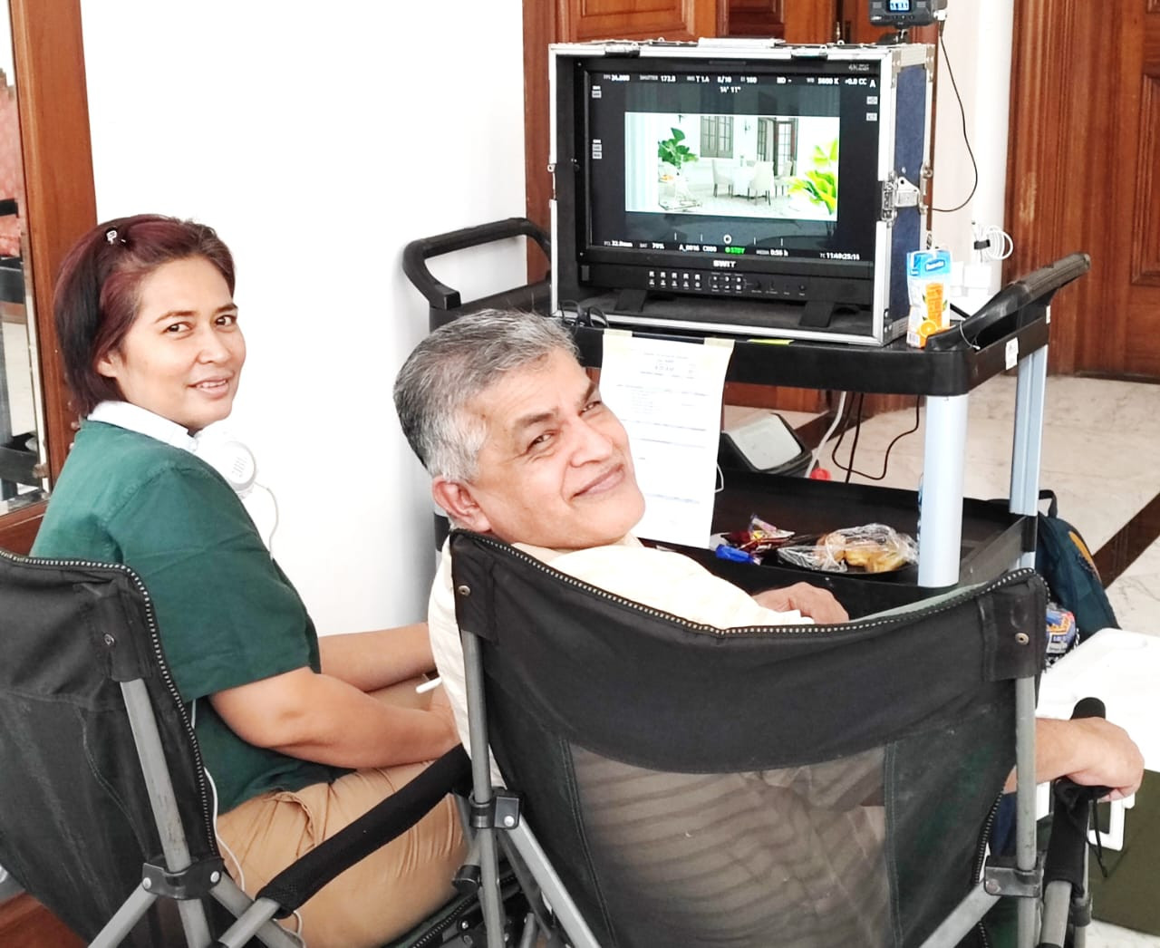 Behind the scenes with film director Viva Westi (left) and Zunar, or Zulkiflee Anwar Haque, who is the film's executive producer. – Pic courtesy of Bianglala Entertainment