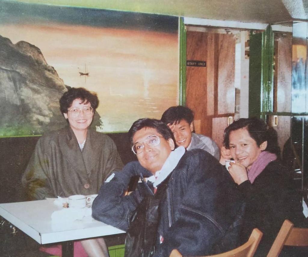 Sudirman (far right) pictured together with EMI Malaysia supremo Beh Suat Pheng aka ‘Mrs Beh’, Dan, and Sudirman’s nephew Razman Azrai Zainudin, known as ‘Atai’ in London. — Pic courtesy of Dani’el Dharanee Kannan’s private collection