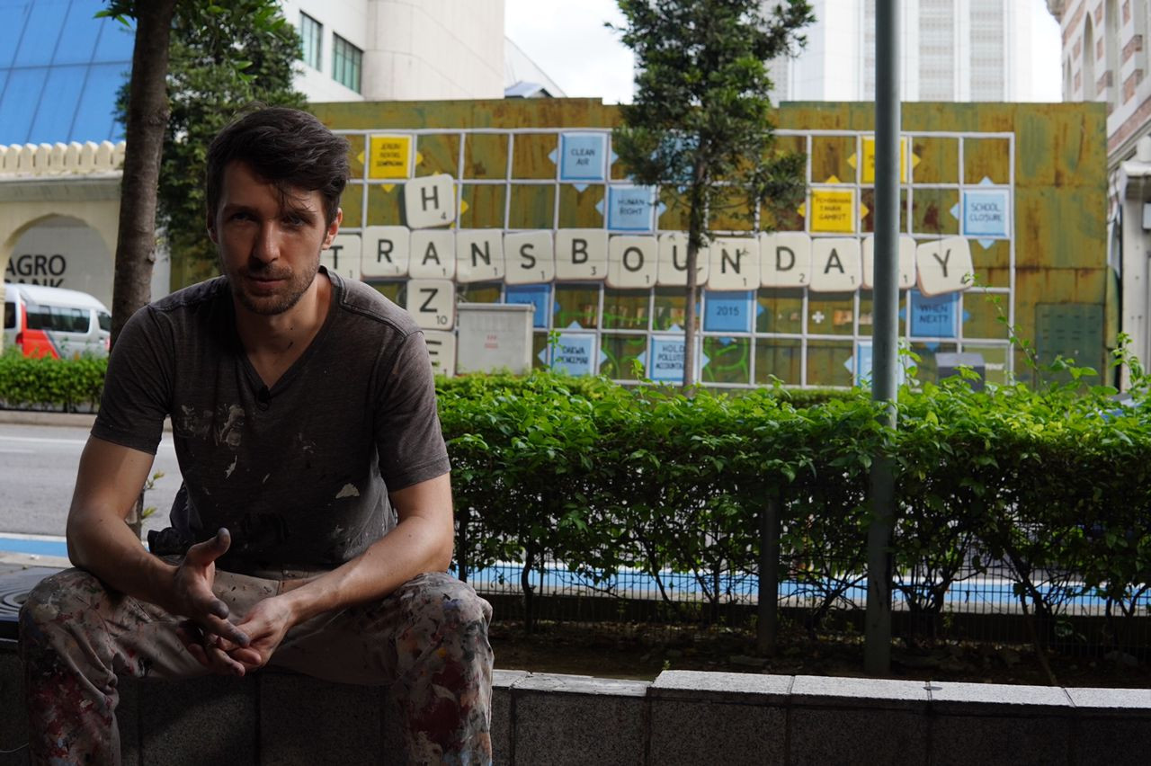 Lithuanian artist Ernest Zacharevic. – Pic courtesy of Greenpeace