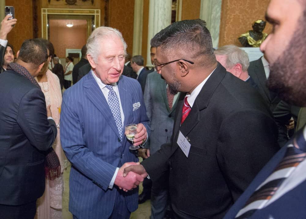 Muruga was among the many dozens of Commonwealth representatives to meet with the new king and the rest of the royal family. – Facebook pic