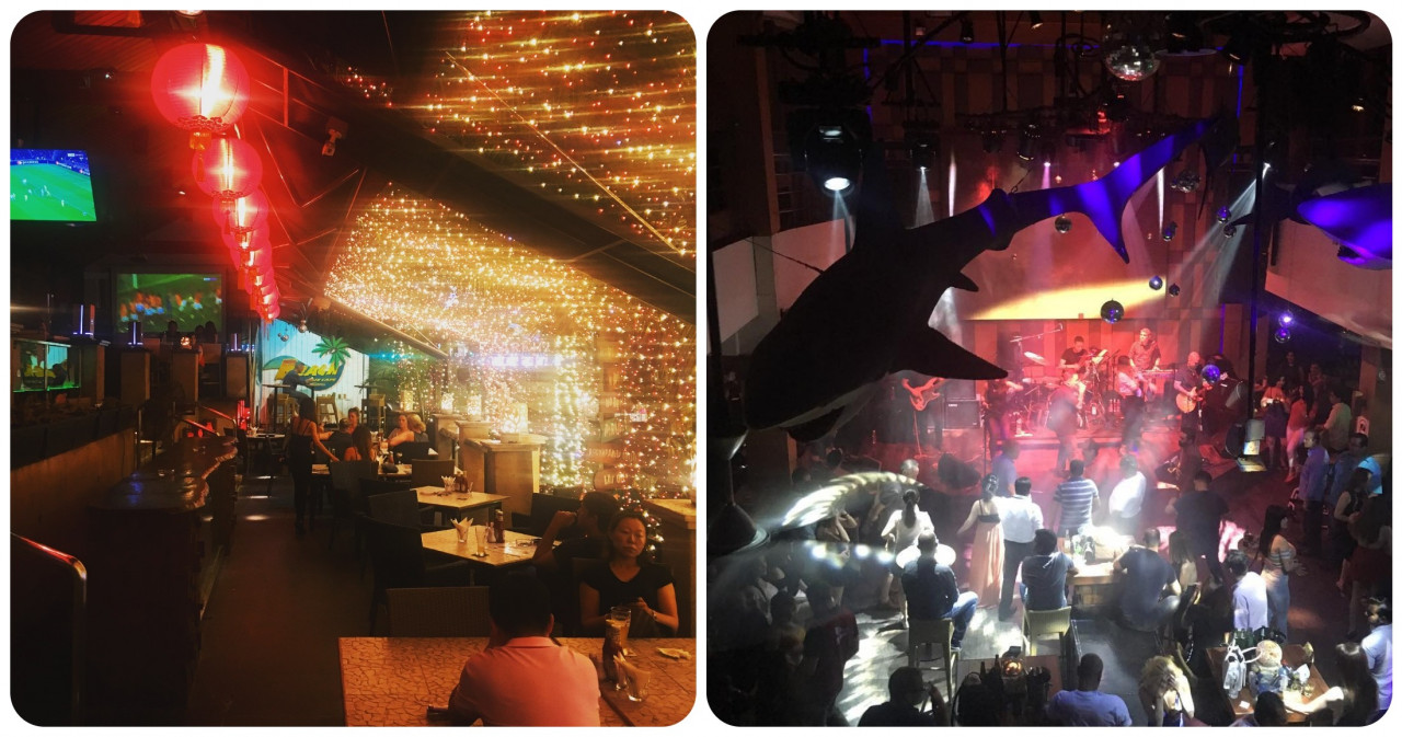 The Beach Club took its name seriously with the appropriate though over the top seaside decor. – Twitter pic
