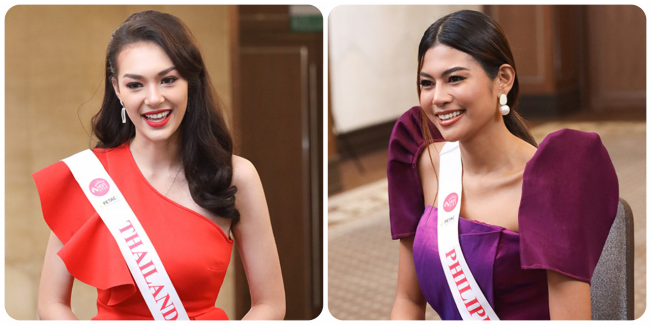 Miss Asia Global 2022 winner Warapon Mae Yarbrough (L) and first runner-up Angelica Lopez. – Ian McIntyre pic