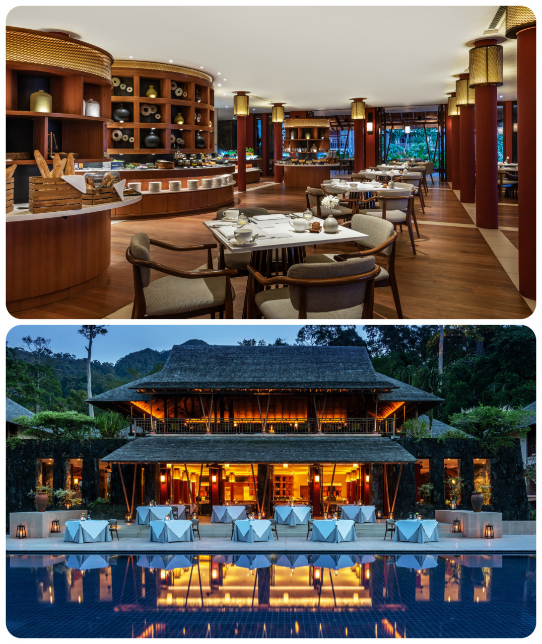 A look at the The Datai Langkawi's dining area from the inside and outsise. – Pics courtesy of The Datai Langkawi