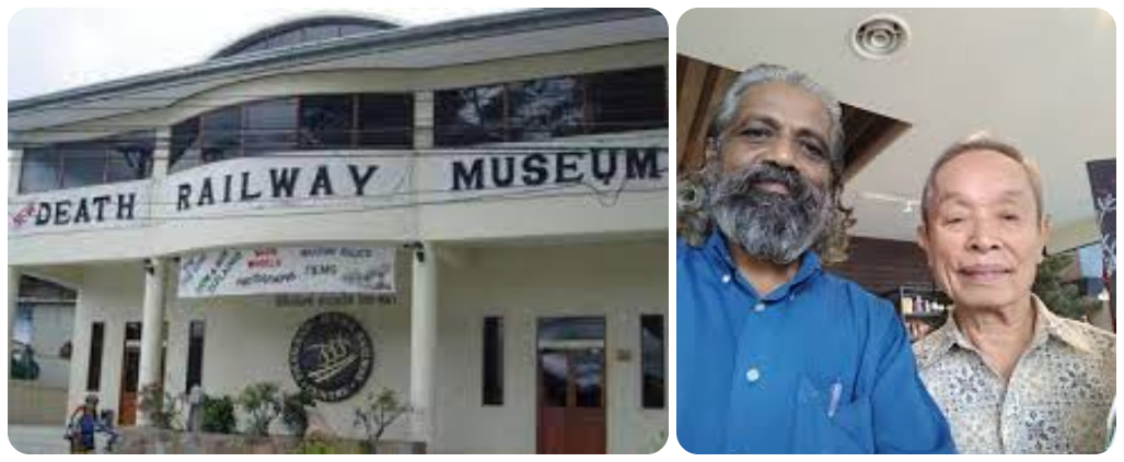The museum of war horros in Penang and Chandra with one of the many people he interviewed about the Death Railway victims. – Ian McIntyre pic