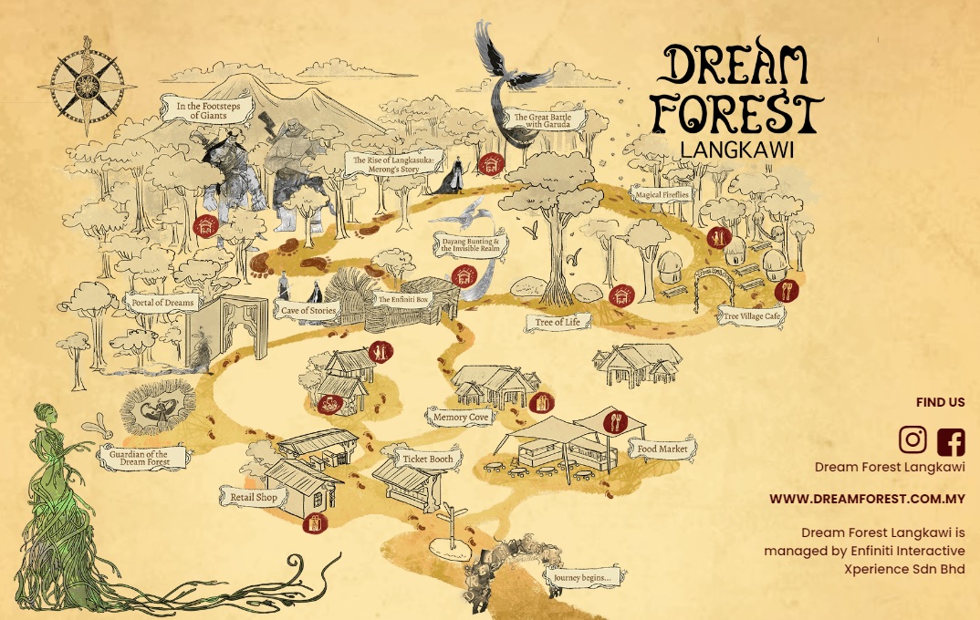 A map of the Dream Forest. – Screengrab from the Dream Forest website