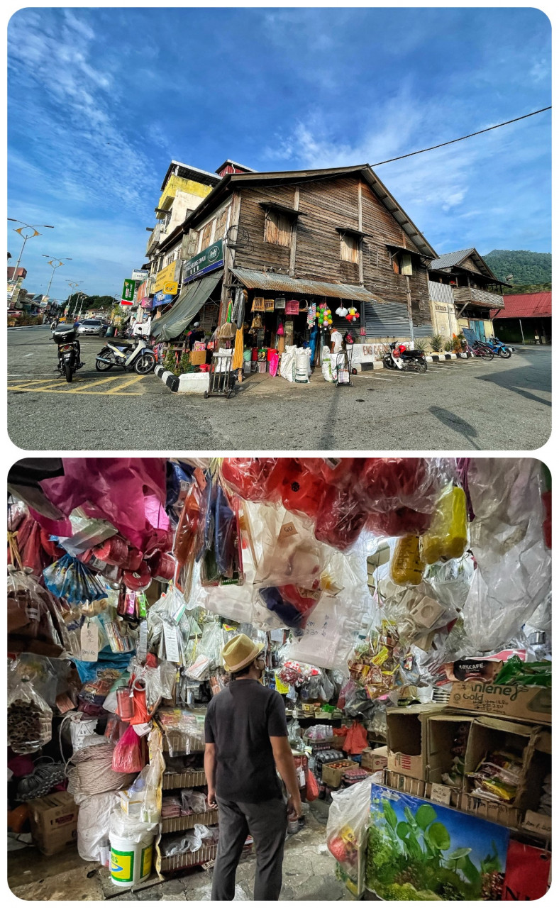 Historic supermarket kedai runcit Eng Cheong Chan, from the outside and inside, with Nash surrounded by candy. – Pic by Shireen Zainudin