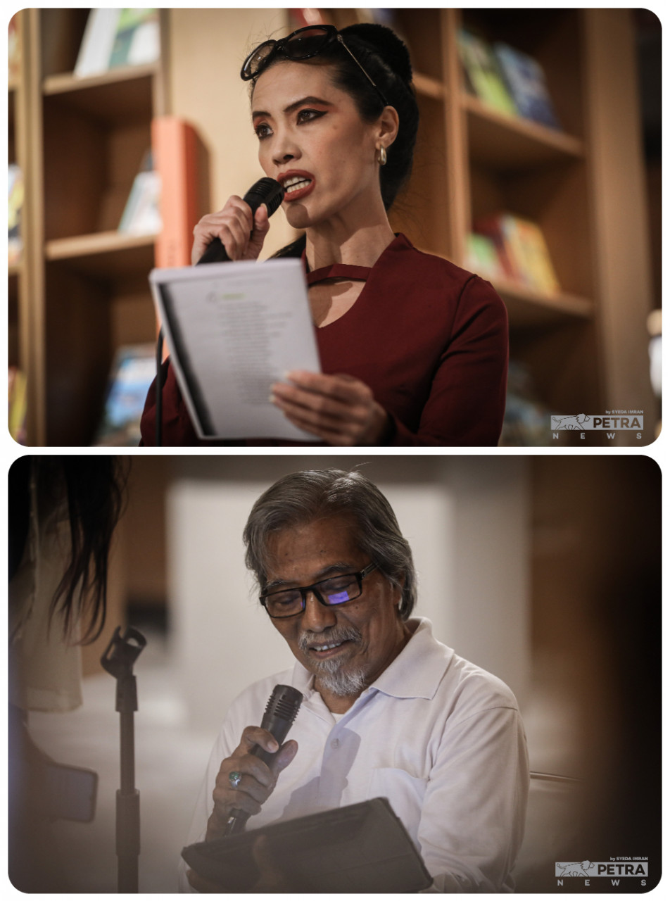 Writer and Pusaka creative director Pauline Fan, and celebrated poet and artist Latiff Mohidin gave their renditions of Paz's poetry in English and Malay, respectively. – The Vibes pic/Syeda Imran