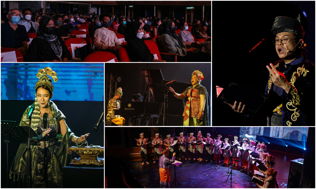 The performance featured local musical talents such as Khairunnisa Diyana Md Noor (vocals-soprano), Chaing Yi Ling (vocals-mezzo-soprano), Dr Phang Kong Chien (vocals-tenor) and UiTM Chamber Choir award winner led by Masashi Kishimoto with Bernard Tan on piano. – ALIF OMAR/The Vibes pic