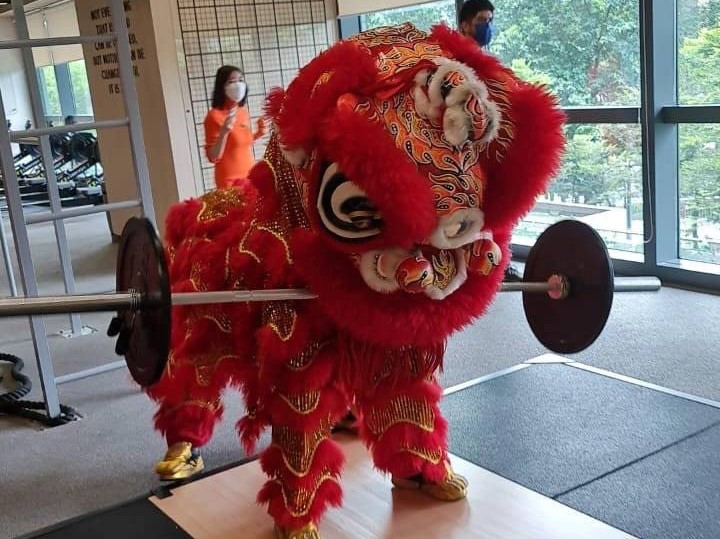 There's a lot of strength involved in lion dancing. – Pic courtesy of Khuan Loke Dragon & Lion Dance Association