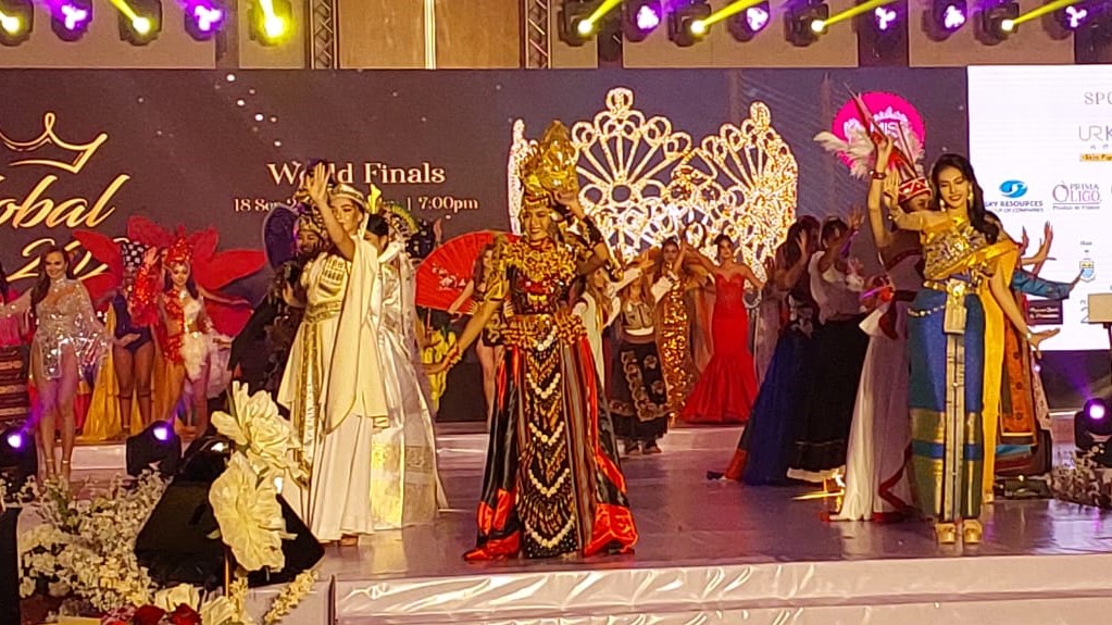 Miss Asia Global contestants parade around in their national costumes. – Ian McIntyre pic