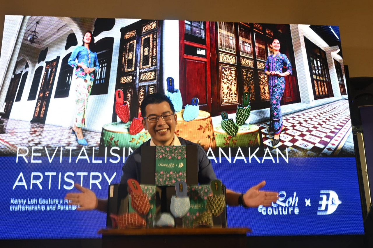 Designer Kenny Loh is very proud of his Peranakan heritage and imbues the shoes and his fashion with that in mind. – The Vibes pic/Ian McIntyre 