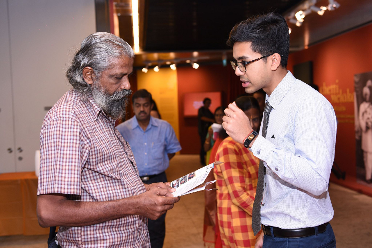 Chandrasekaran with a young man curious to know about the Death Railway. – Ian McIntyre pic
