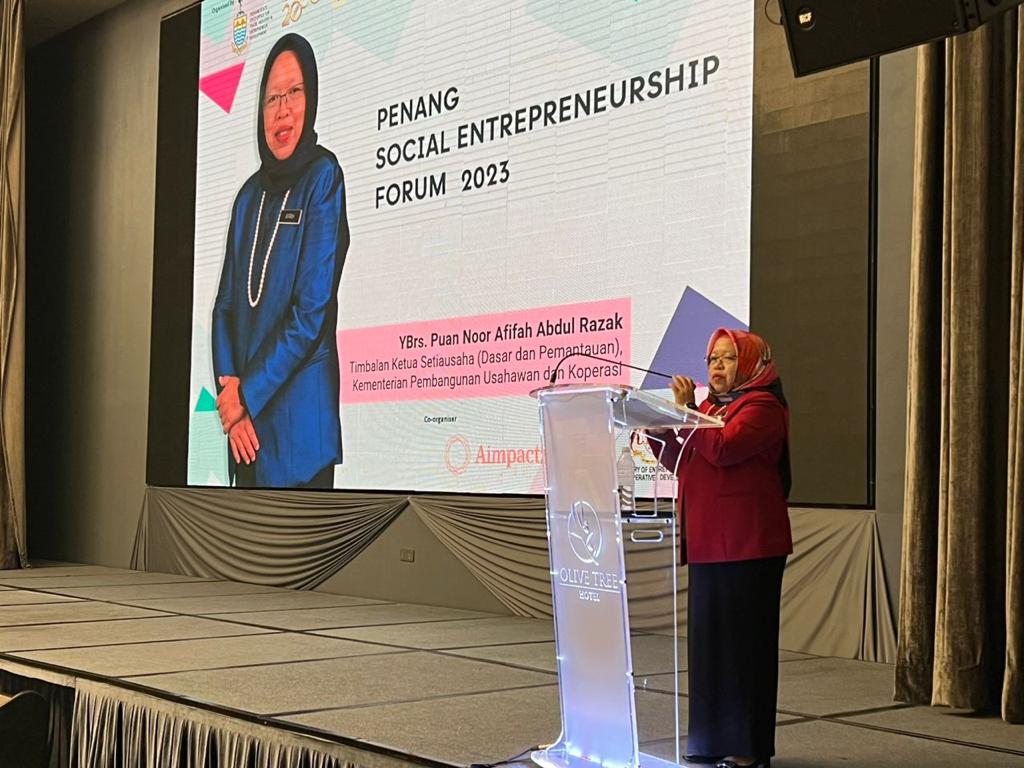 Deputy secretary-general (policy & monitoring) Noor Afifah Abdul Razak was one of the speakers at the recent Penang Social Entrepreneurship Forum at the Olive Tree Hotel in Bayan Baru. – Ian McIntyre/The Vibes pic