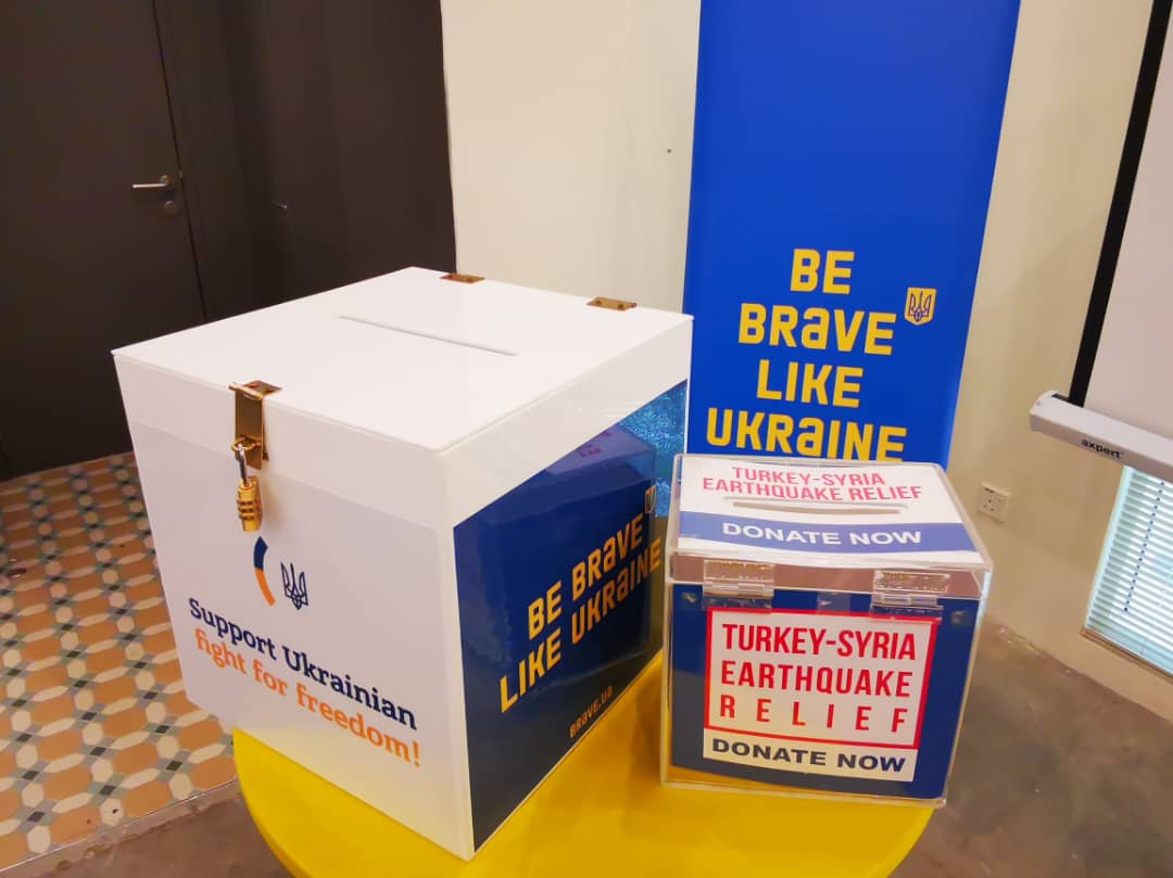 Donation boxes at the event.– Ian McIntyre pic