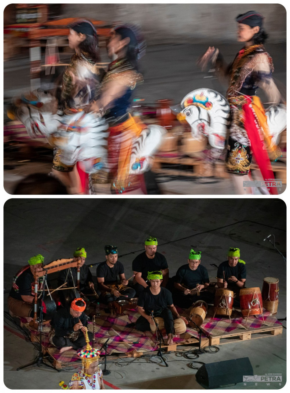 A Reog performance is accompanied by a musical ensemble consisting of gong, kenong, gendang, tipong, angklung and slompret. – The Vibes pic/Azim Rahman