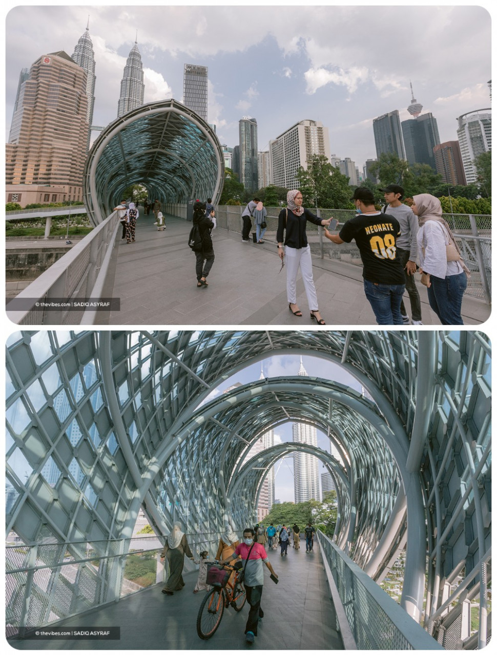 The Saloma Link connects the old and new parts of the city by helping to cut pedestrian commuting time in half, bridging (literally) activities together, which were otherwise separated by a highway and a river. – The Vibes pic/Sadiq Asyraf