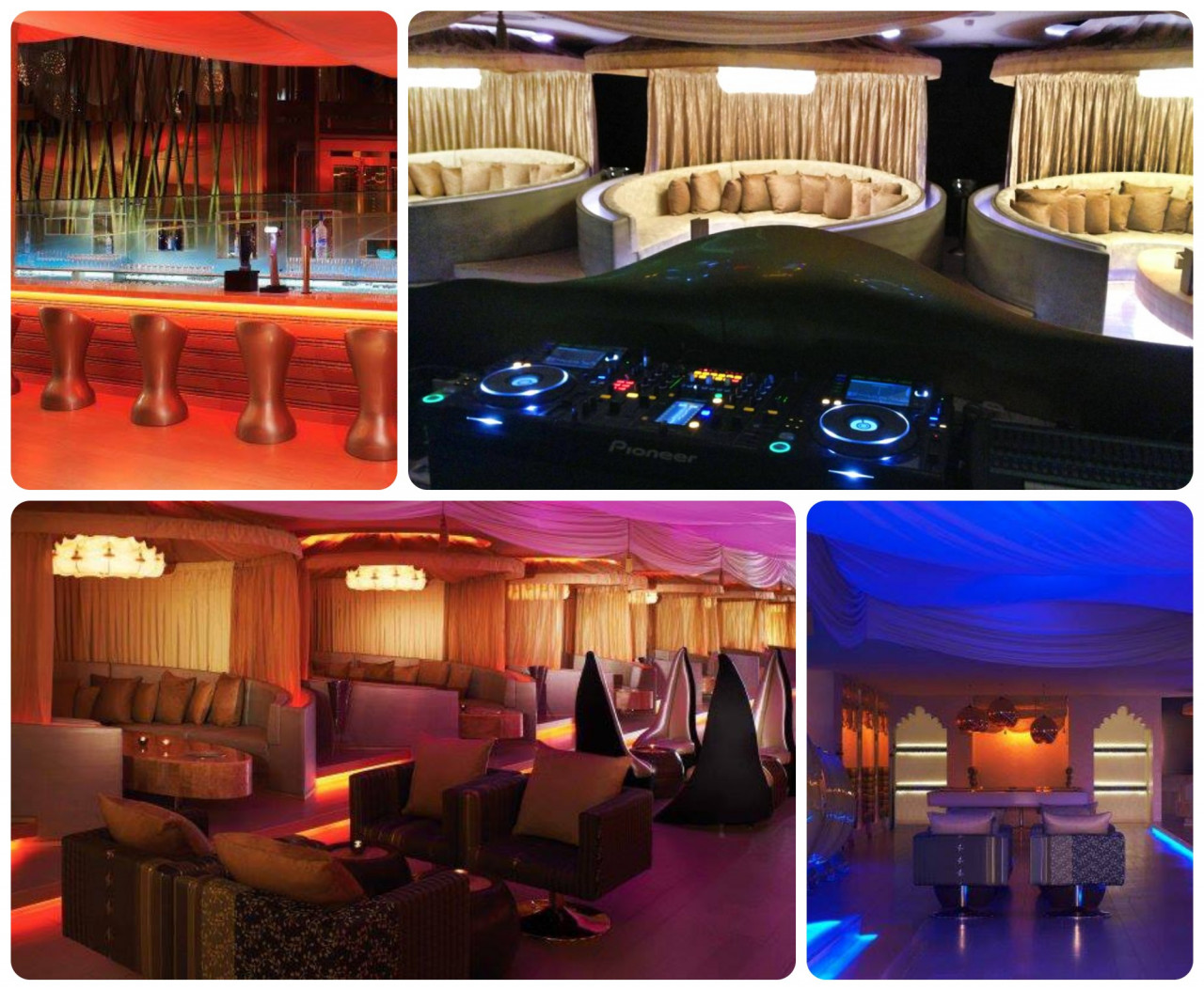 The absurd, colourful and slightly garish, somewhat Moroccan inspired decor of the Sultan Lounge. – Facebook pics
