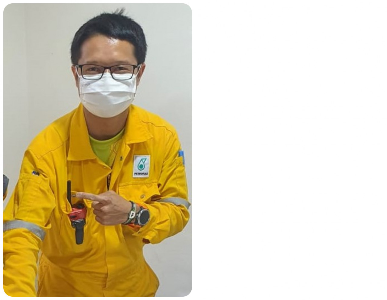 Thompson Jirina has had a bumpy ride in his career these last few years. The recent pandemic has put paid to his successful profession as a fire safety officer in a petrochemical company. He is currently a Grab food delivery man and is aspiring to find permanent employment as a health and safety officer in a company closer home. – Pic courtesy of Thompson Jirina