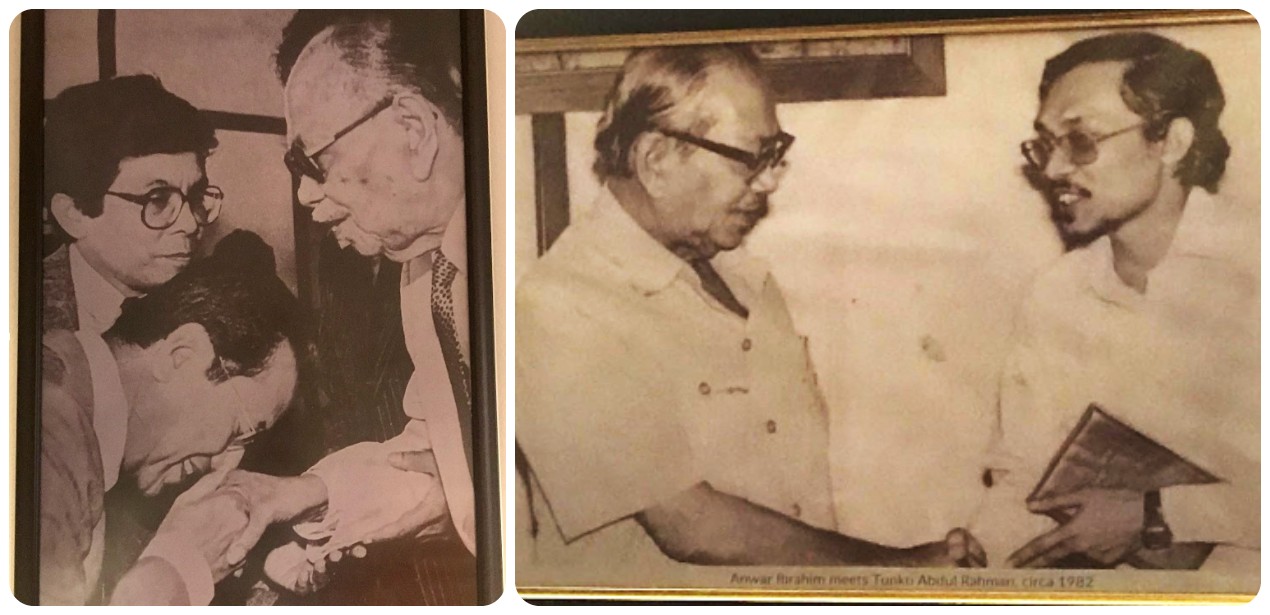 Tunku meets with future prime ministers Dr Mahahitr, and Anwar Ibrahim, while he was the leader of ABIM. – Pic courtesy RCS KL