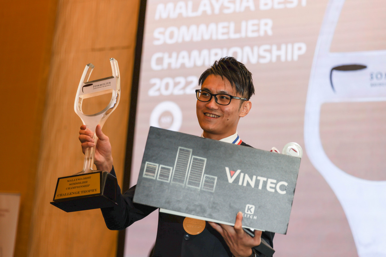 Malaysia Best Sommelier Championship 2022 winner Tan Chuan Ann. – Pic courtesy of Malaysia Best Sommelier Championship