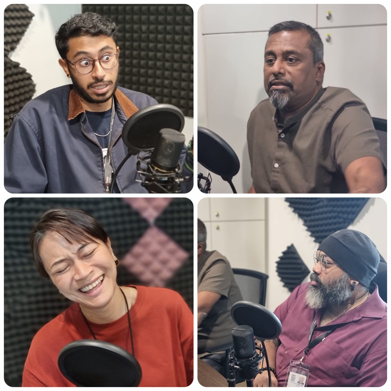 (Clockwise from upper L) Sports reporter Saktesh Subramaniam, Vibes Executive Editor Manvir Victor, Sports & Fitness Editor T. Vignesh, and sports reporter Julie Jalaluddin. – The Vibes pic