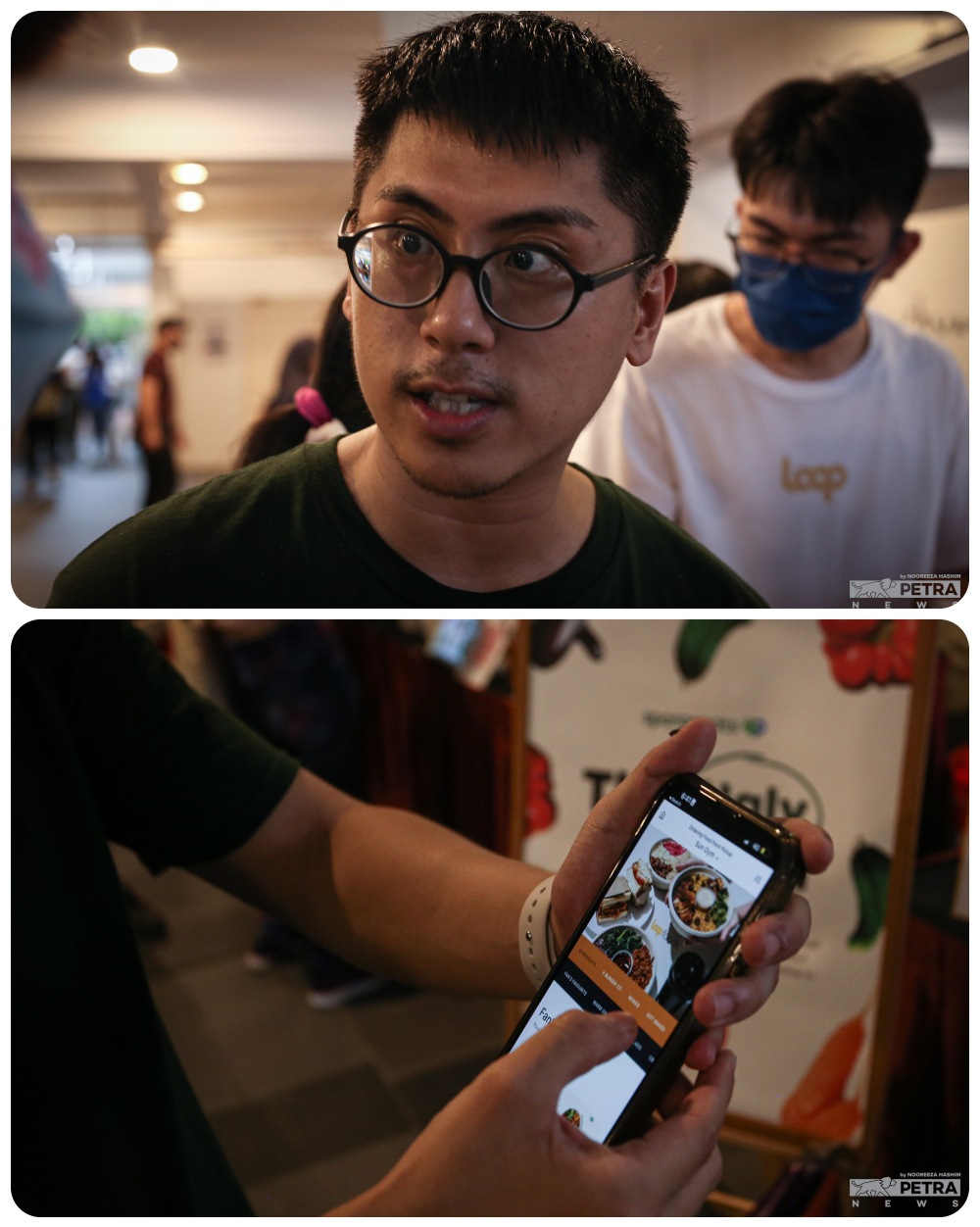 Loop co-founder Nicholas Ou shared with members of the press how his app aims to reimagine the future of food by adopting more sustainable operational and logistical methods. – The Vibes pic/Nooreeza Hashim