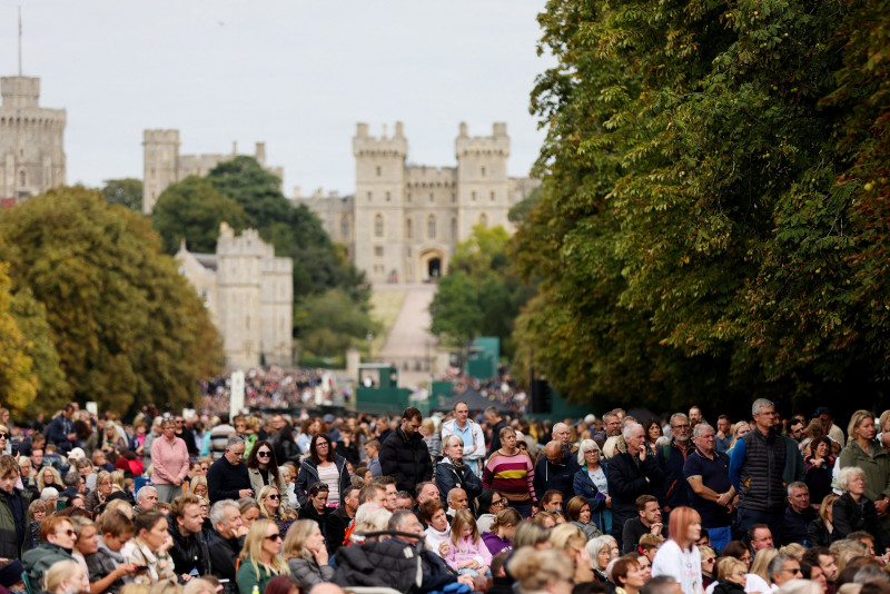 'I was part of it': hushed crowds pack London for queen's funeral