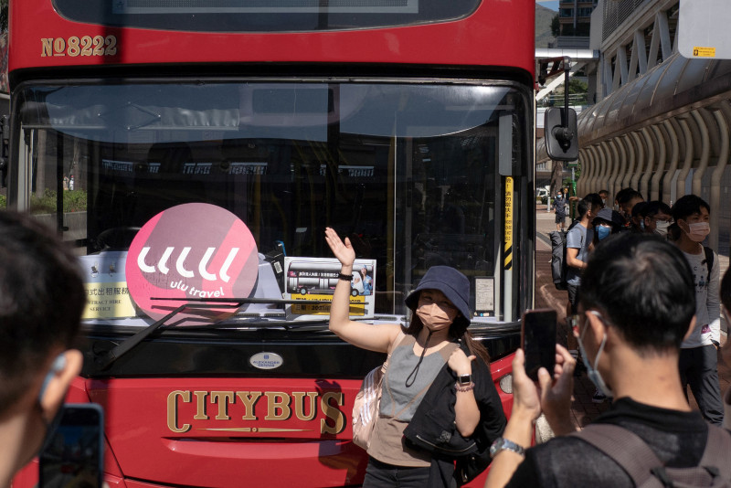 The passengers on the bus go ZZZ on Hong Kong nowhere route