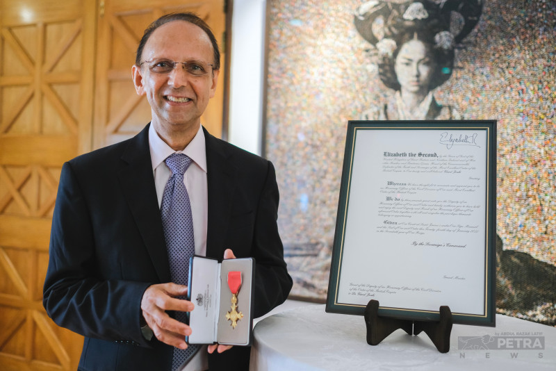 Dr Vinod Kumar Joshi receives OBE for exceptional services in fighting cancer